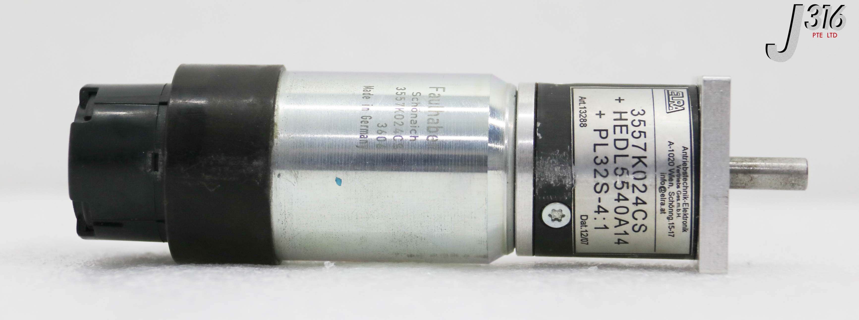 34511 FAULHABER DC MTR ASSY W/ GEARHEAD PL32S-4:1 & ENCODER HEDL